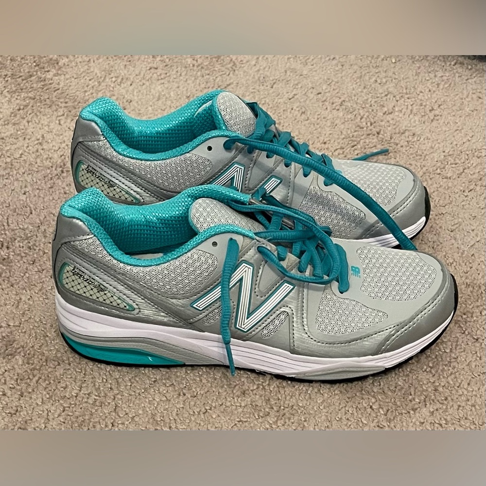 New Balance Women's Teal and Gray Sneakers